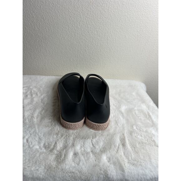 Melissa Puzzle Rubber Flats Shoes Womens 8 Black Multicolor - Picture 3 of 6